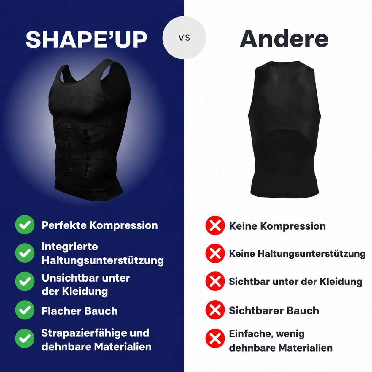 Shape'up™ 2.0 – Diskretes Kompressionsshirt für jeden Tag