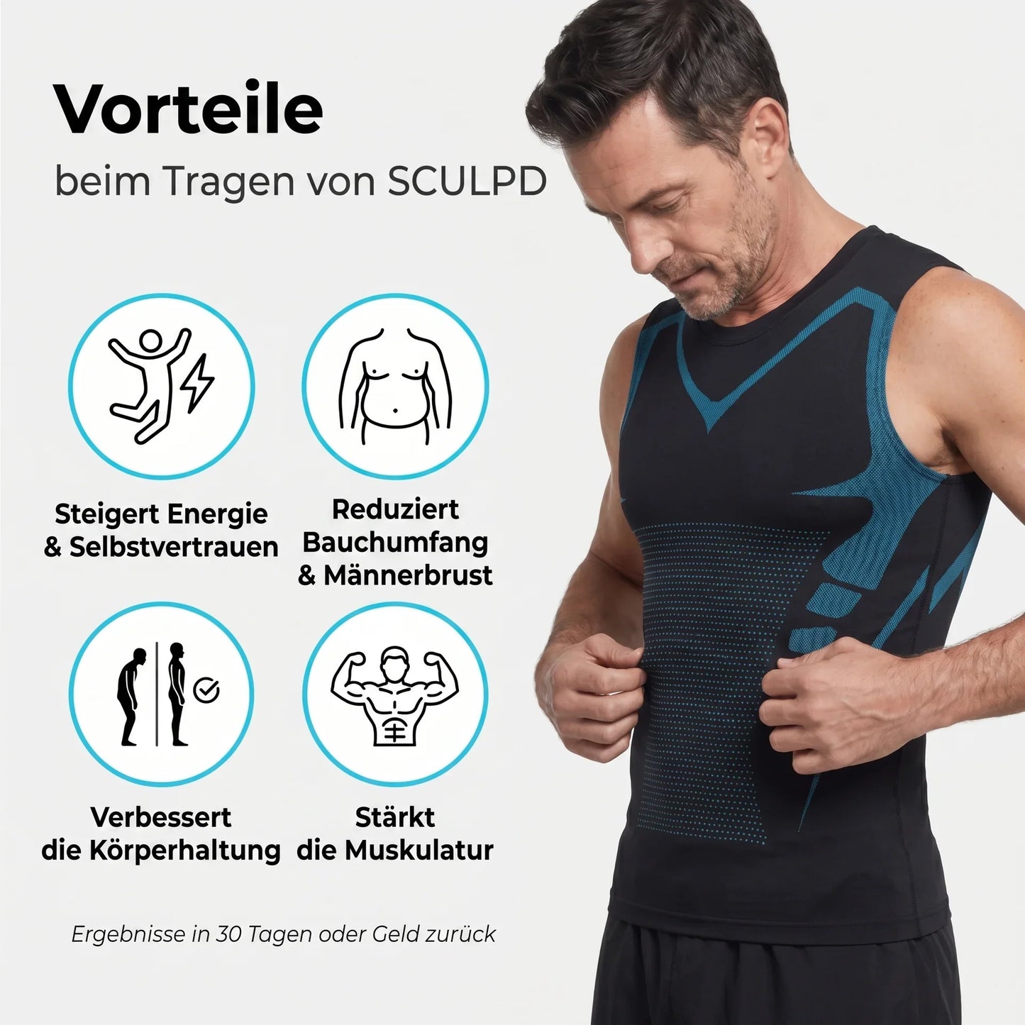 SCULPD™ 4.0 — Diskrete Slim-Weste für Männer